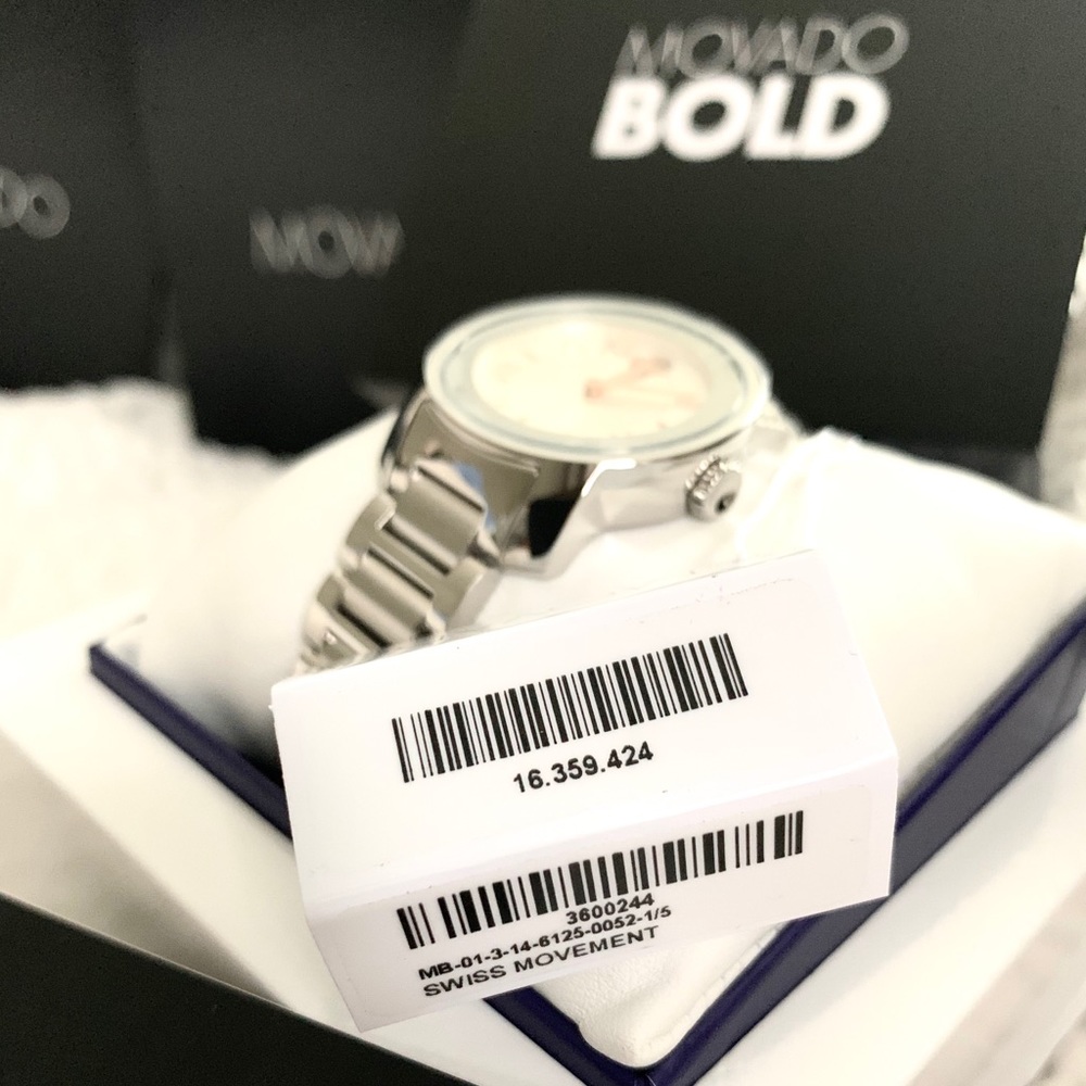 NWT authentic MOVADO Bold silver watch - Picture 2 of 6